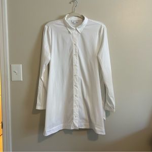 J. Jill Tunic White Collection Shirt, Size Medium